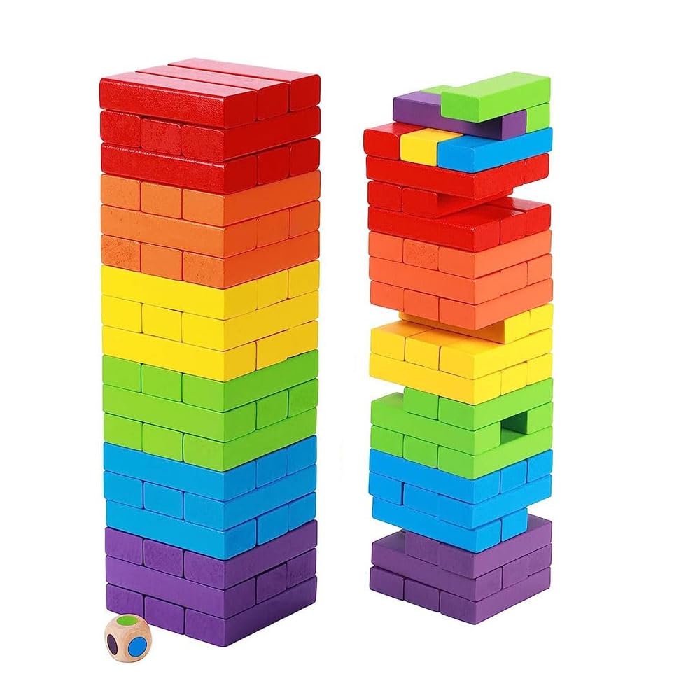 Toy imagine colourful wooden blocks for boys 7-14 years – indoor balancing &building game, montessori wooden toys, kids activity tower block for cognitivedevelopment & fun