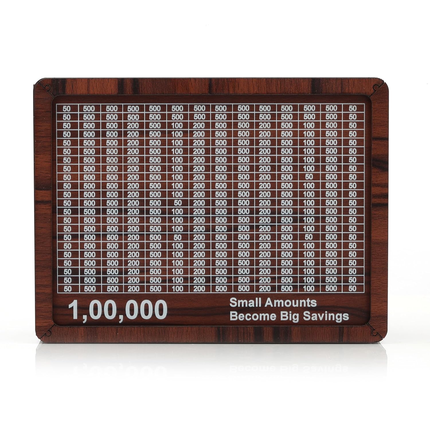 Bb backbenchers wooden money box with savings tracker | 1 lakh goal piggy bankfor kids & adults | cash collection bank with savings chart | 100000 gullak forfinancial savings habit