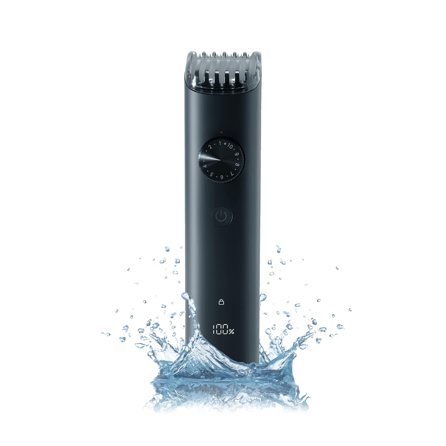 Mi xiaomi corded + cordless beard trimmer 2 with type-c fast charging, leddisplay, waterproof, 40 length settings, stainless steel blades, 90 minscordless runtime, travel lock, black (2021)
