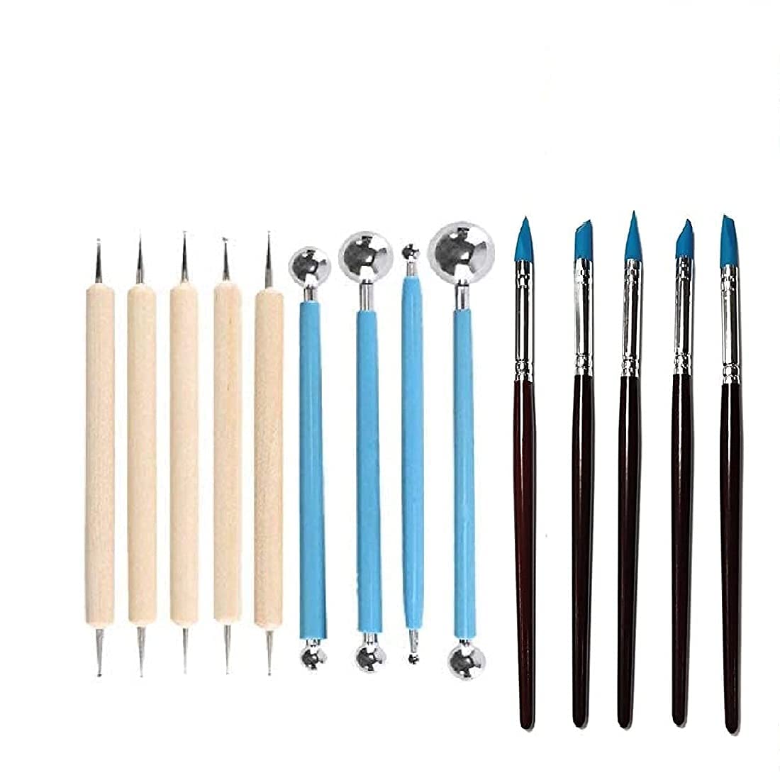 Ikis 14 pcs pottery tools clay modelling tools polymer clay modelling toolssculpting tools set for engraving embossing shaping diy arts crafts