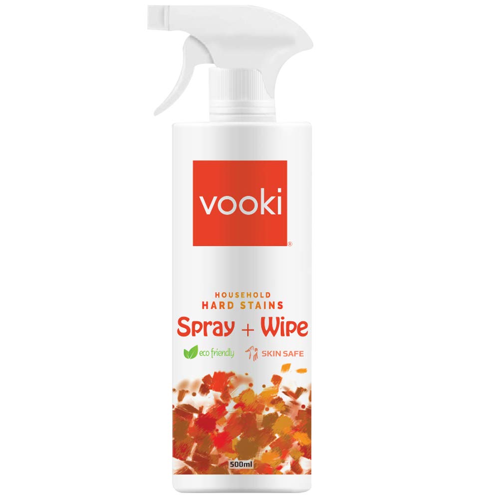 Vooki eco-friendly heavy duty all purpose hard stain cleaner and kitchencleaning spray, removes tough stove, oil, grease, chimney, wall, sink, home andcommercial use – 500ml