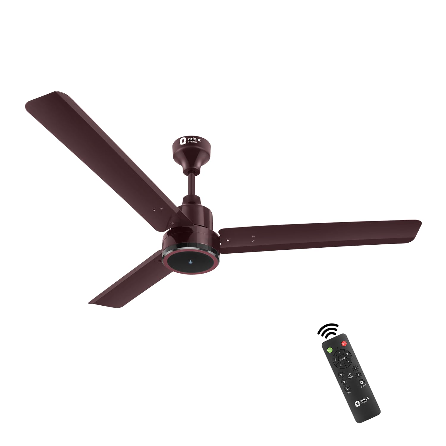 Orient electric 1200 mm zeno bldc | bldc energy saving ceiling fan with remote|bee 5-star rated | saves up to 50% on electricity bills | 3-year warranty byorient | brown, pack of 1