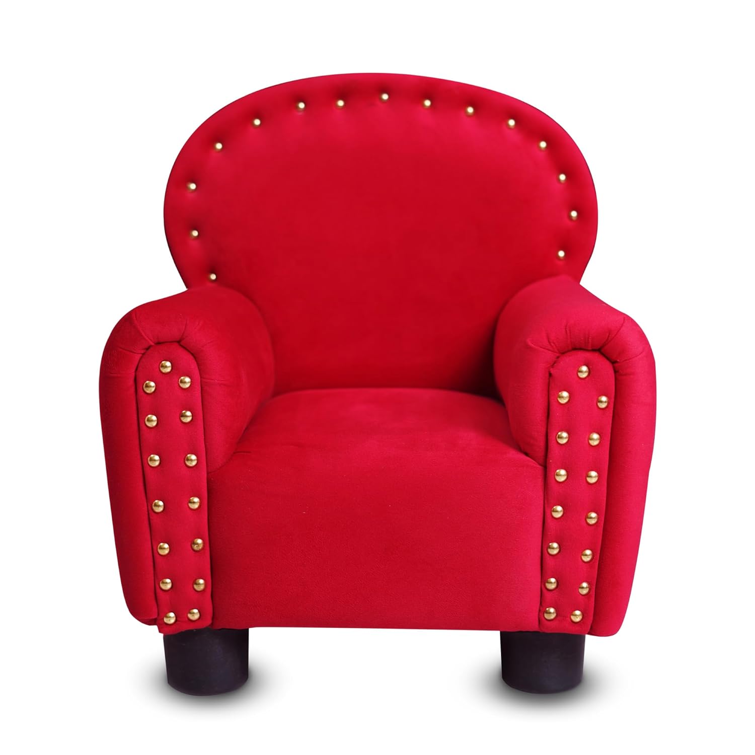 Daryoo – royalred majestic kids sofa – ergonomic design with armrest & backrestfor ages 1-6 – pine wood