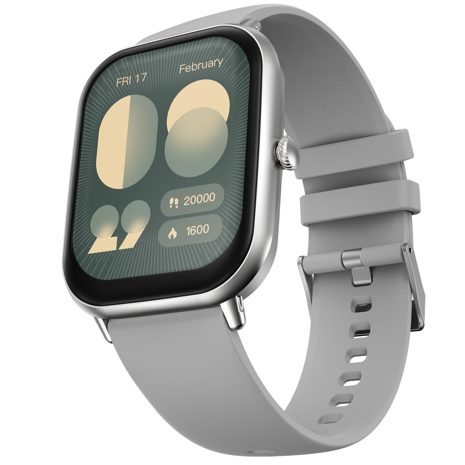 Fire-boltt ninja call pro max smart watch 2.01 Inch display, bluetooth calling,120+ sports modes, health suite, voice assistance (grey)