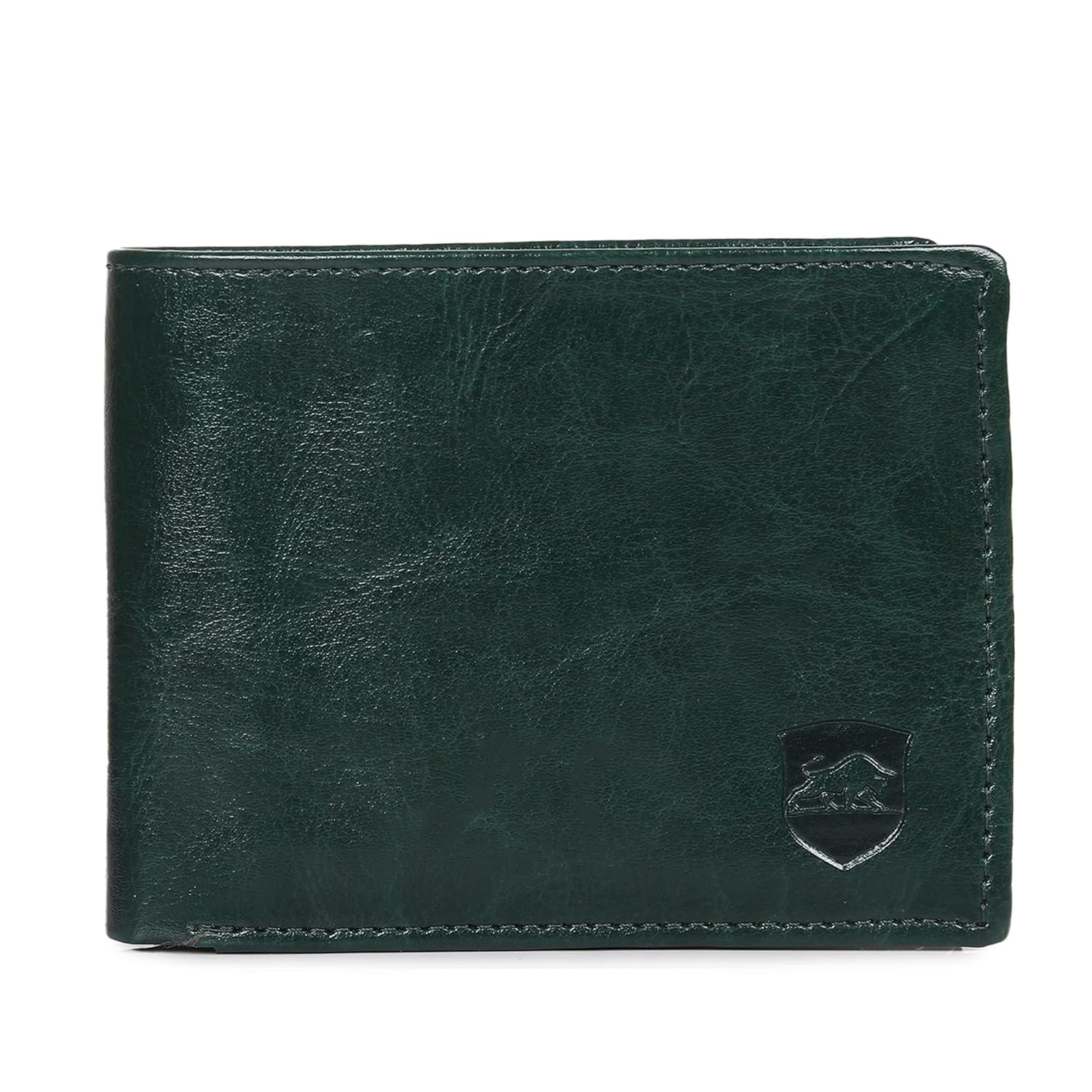 Samtroh green pu leather wallet for men i 3 card slots i 2 currency & secretcompartments i 1 coin pocket.