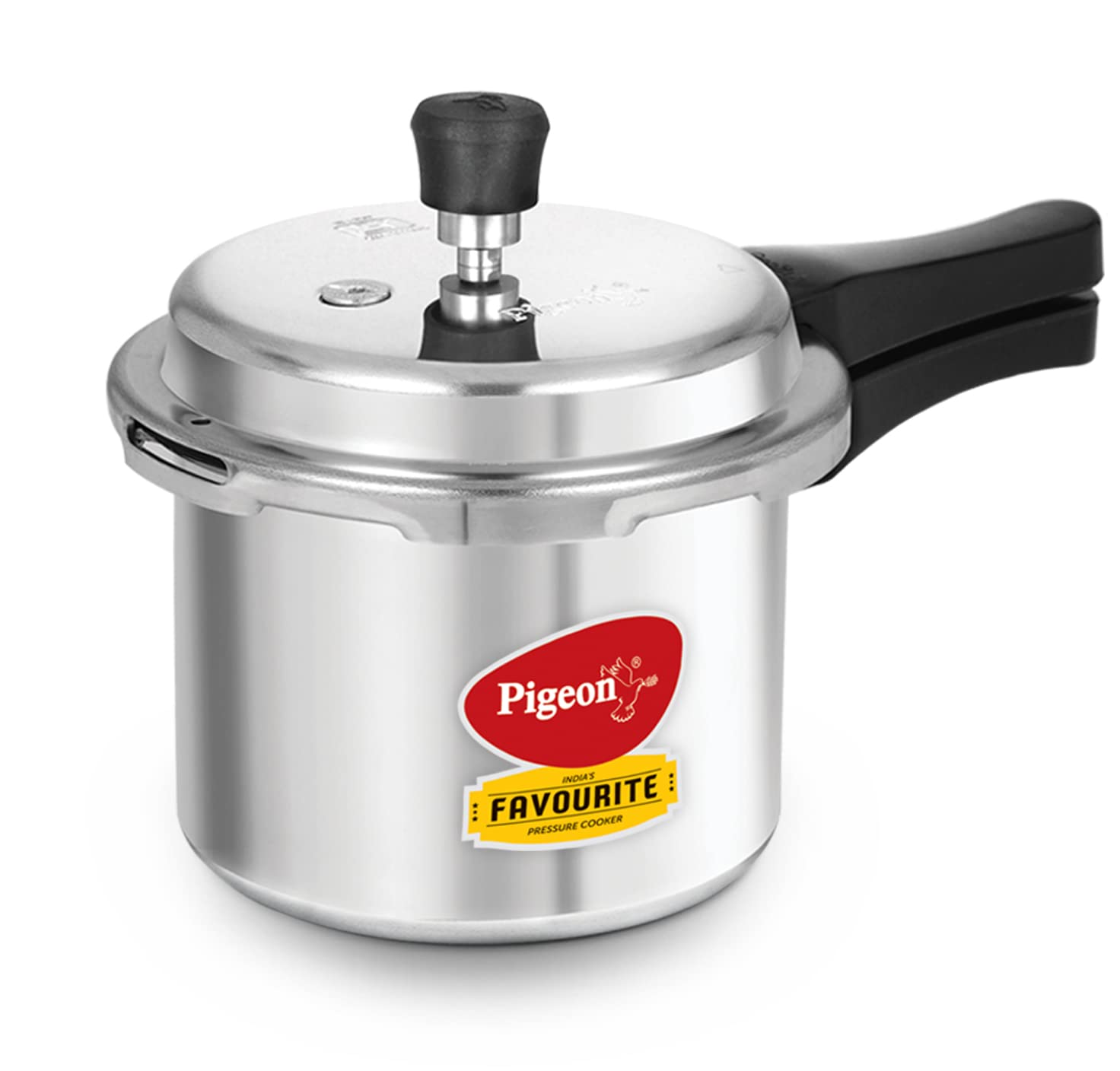 Pigeon by stovekraft favourite outer lid non induction aluminium pressurecooker, 3 litres, silver